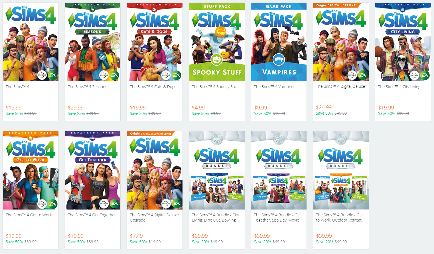 Origin Sale: Save 50% on The Sims 4 & Expansions