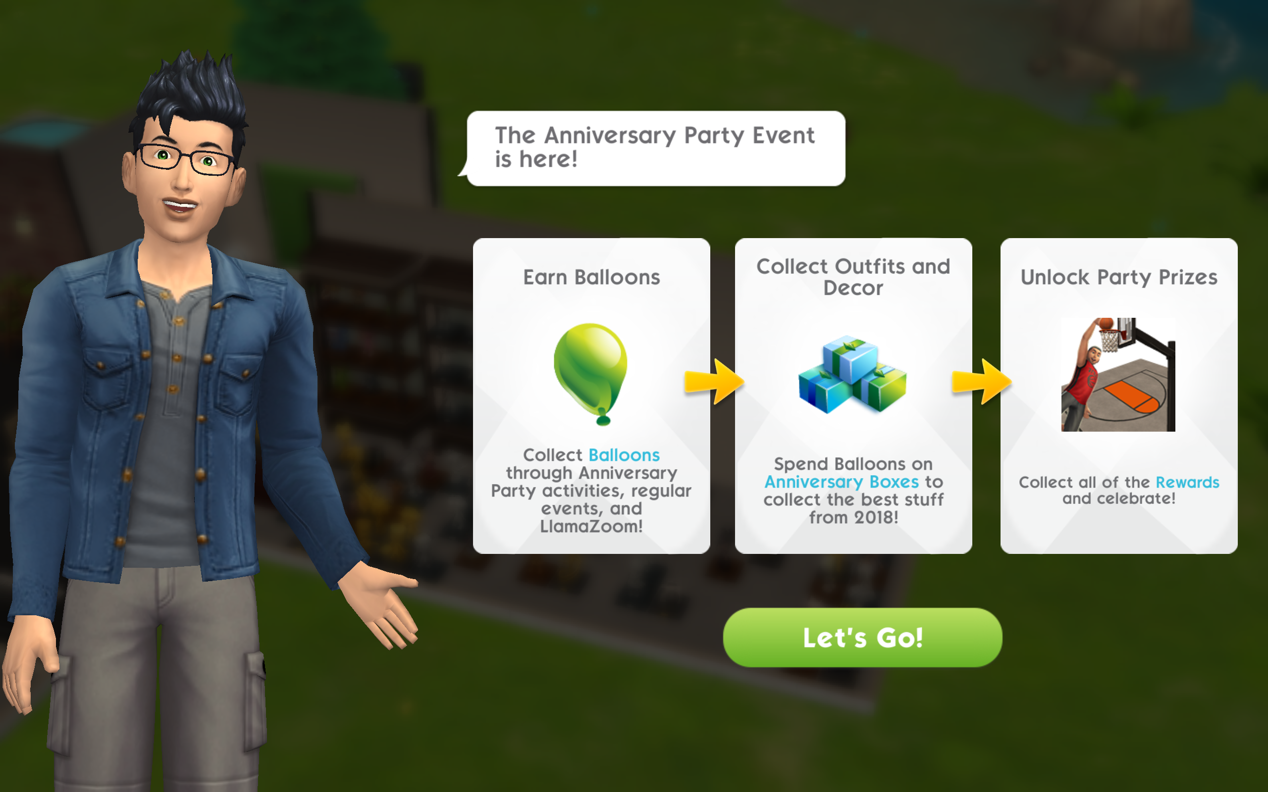 The Sims Mobile - Comemore com Festas no The Sims Mobile