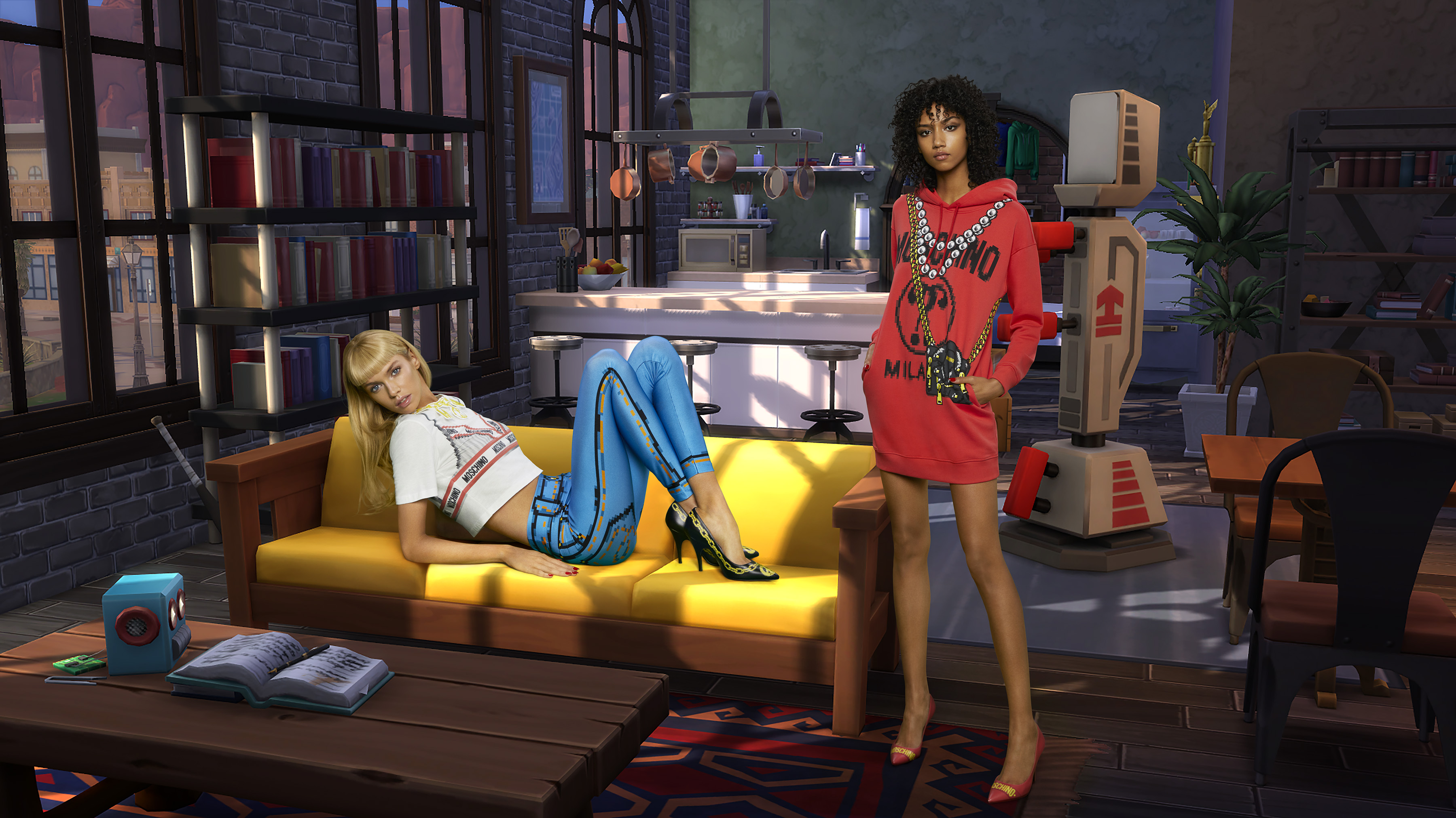 TheNinthWaveSims: The Sims 2 - The Sims 4 Moschino Stuff Fashion Objects  Set For The Sims 2