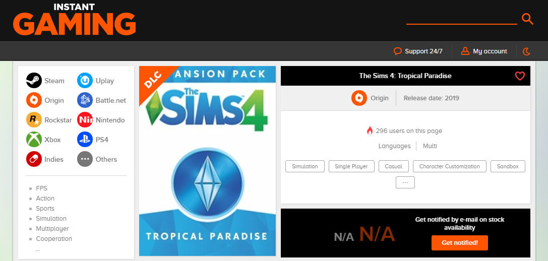 The Sims 4 collection (Game keys) for free!