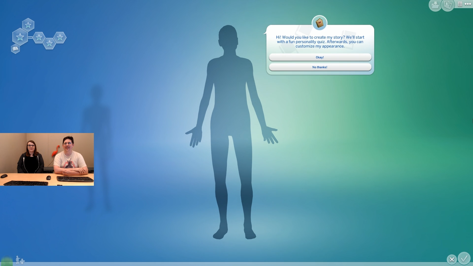 create a sim background sims 4