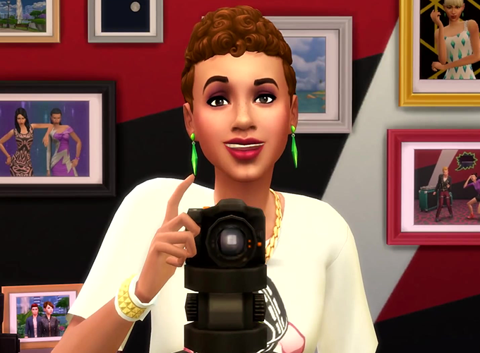 I loooove the picture-taking function from the Moschino pack. I use it  constantly. Look how adorable this one is 🥺 : r/Sims4