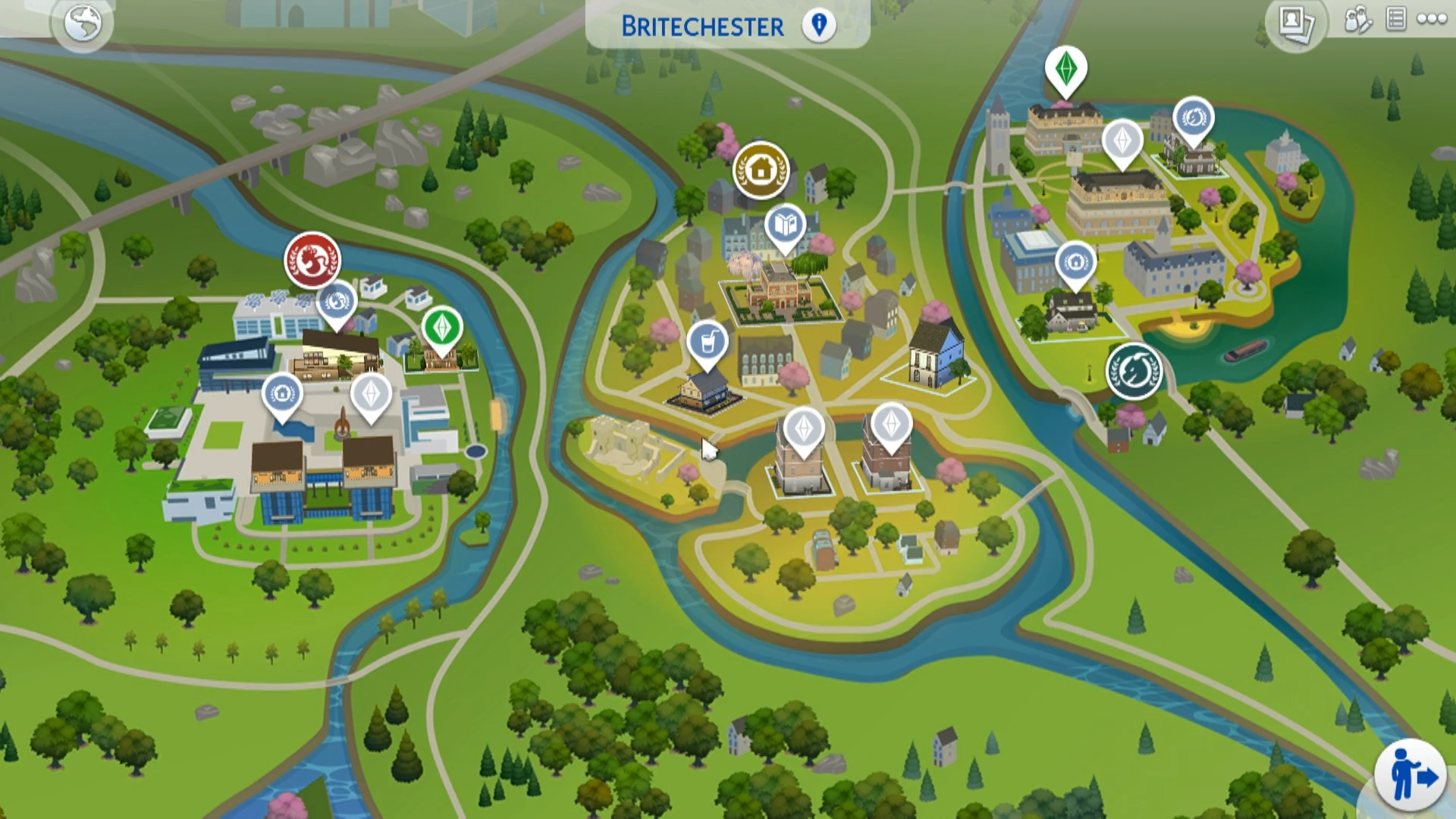 The Sims 4 Discover University Britechester World Map Simsvip