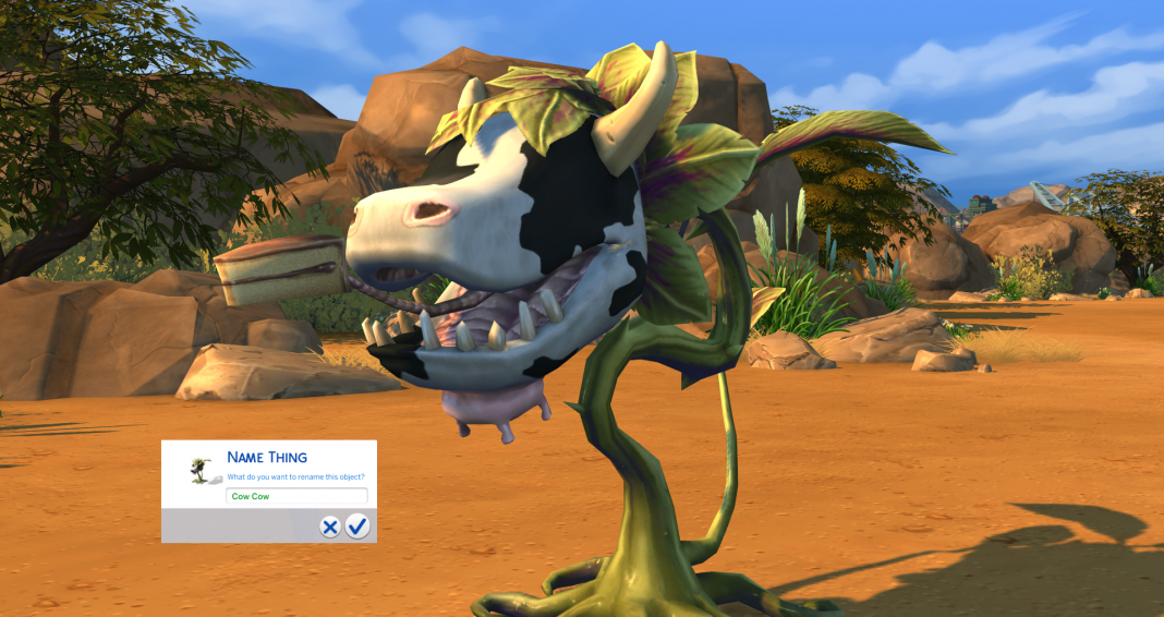 The Sims 4 Name Your Cowplant, New Light Added Via Patch