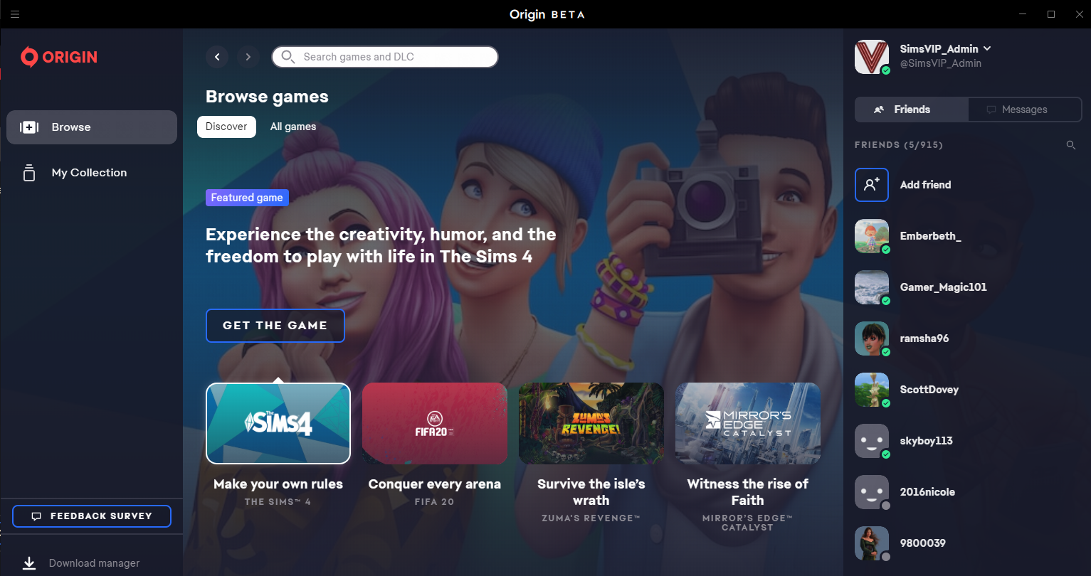 EA's Origin Client is Getting a New Look (Closed Beta Preview