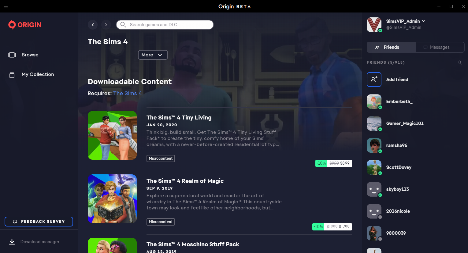 sims 4 origin client