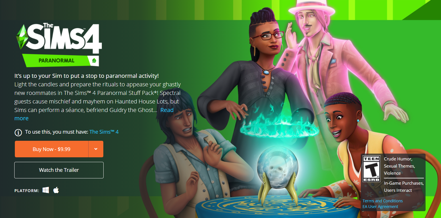 sims 4 paranormal countdown