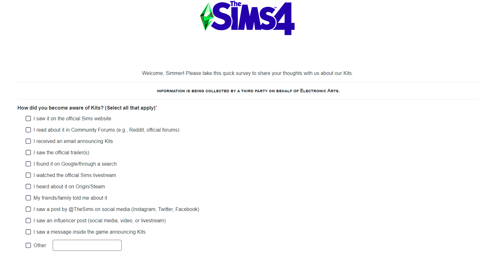 Los Sims 4: Encuesta oficial sobre los “kits”