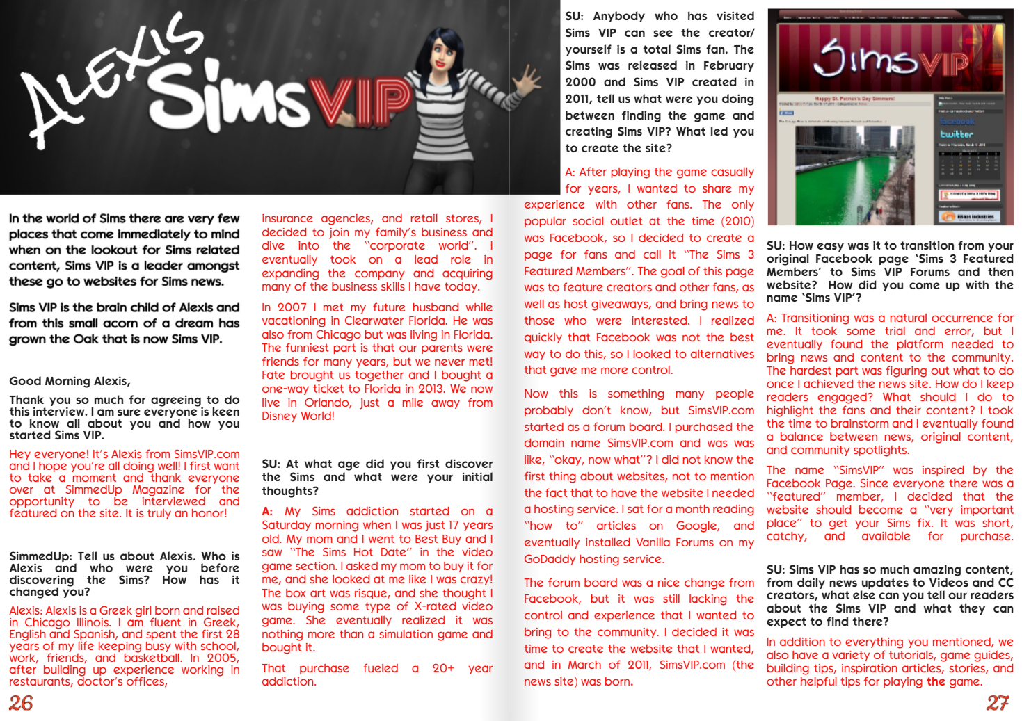 Simmed Up Magazine entrevista a Alexis de SimsVIP
