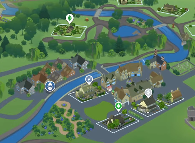 sims 4 city living map
