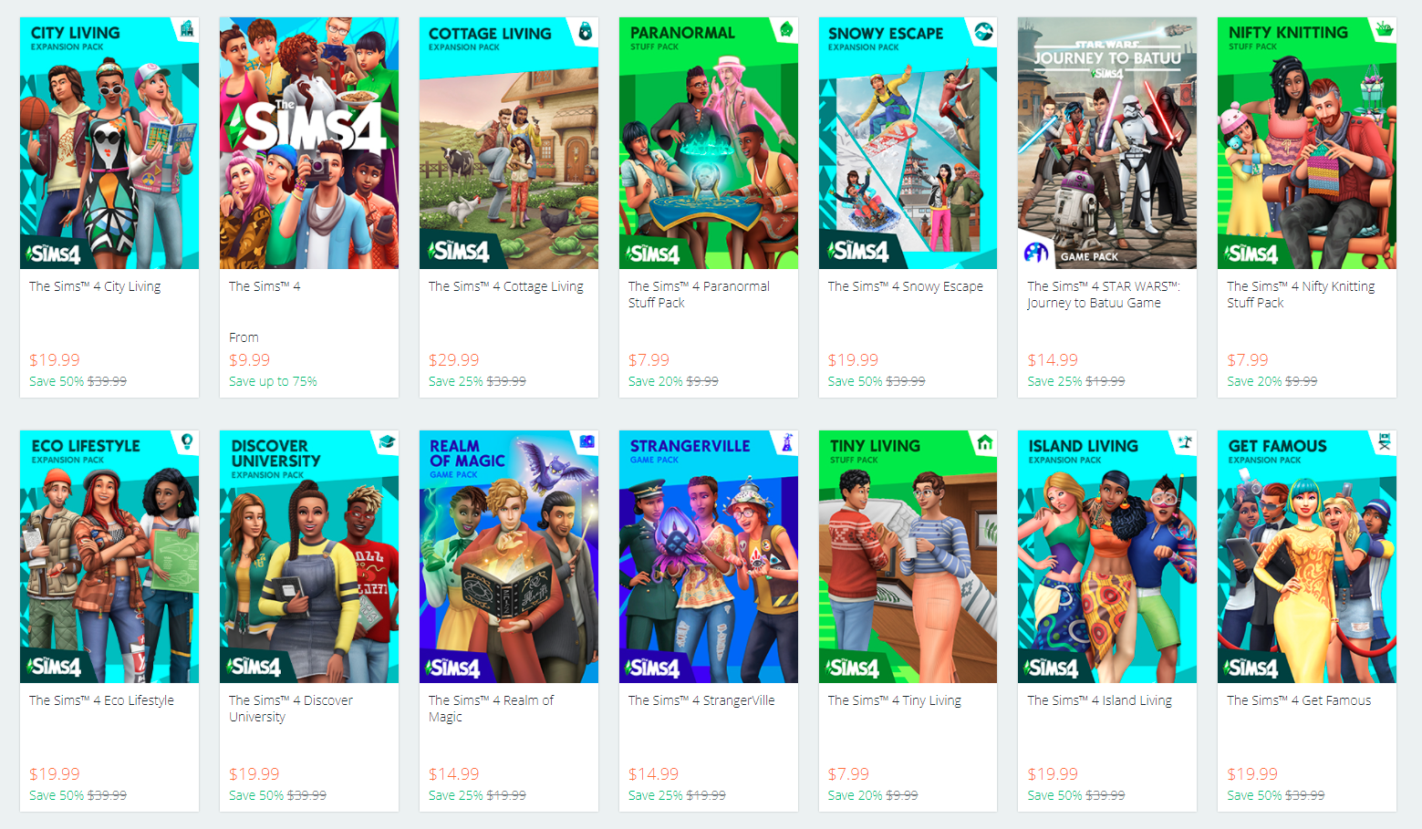 Sims 4 Expansion Packs