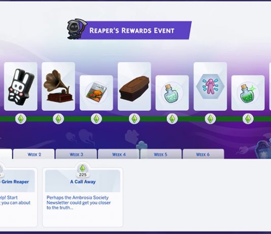 “Reaper’s Rewards Events” Have Begun on The Sims 4