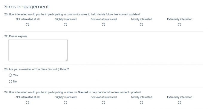 New Survey Asks Players About Free Updates to The Sims 4 | SimsVIP